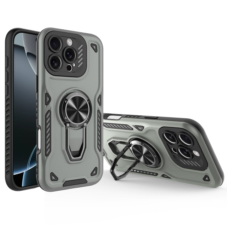 Metal Rotating Bracket TPU + PC Magnetic Phone Case, For iPhone 16 Pro