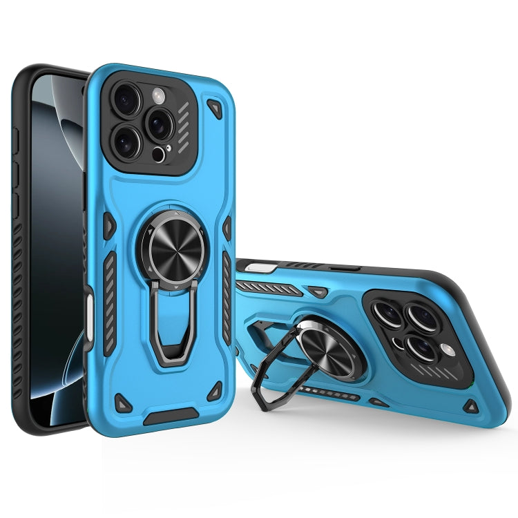 Metal Rotating Bracket TPU + PC Magnetic Phone Case, For iPhone 16 Pro