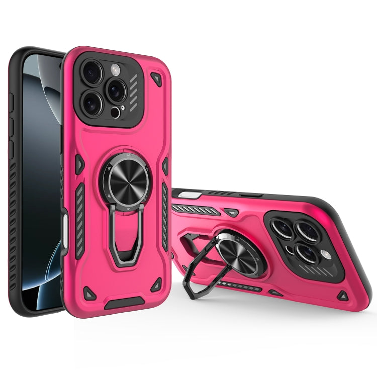 Metal Rotating Bracket TPU + PC Magnetic Phone Case, For iPhone 16 Pro