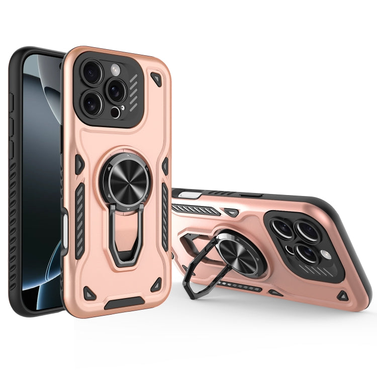 Metal Rotating Bracket TPU + PC Magnetic Phone Case, For iPhone 16 Pro