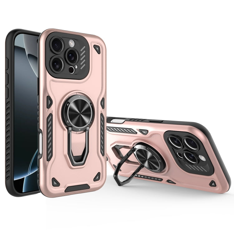 Metal Rotating Bracket TPU + PC Magnetic Phone Case, For iPhone 16 Pro