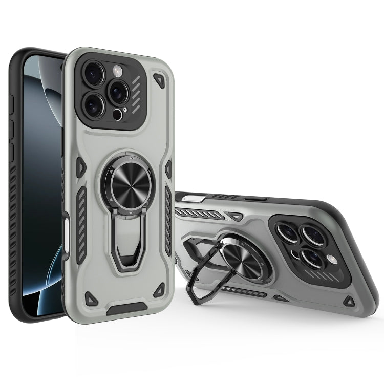 Metal Rotating Bracket TPU + PC Magnetic Phone Case, For iPhone 16 Pro