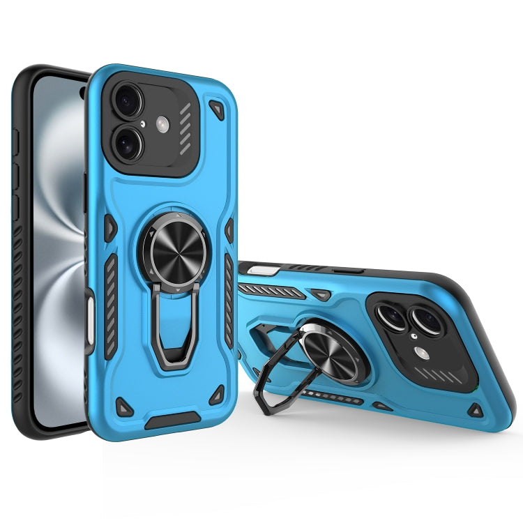 Metal Rotating Bracket TPU + PC Magnetic Phone Case, For iPhone 16 Plus