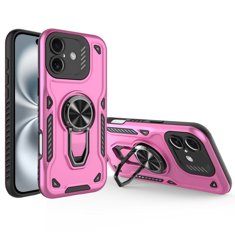 Metal Rotating Bracket TPU + PC Magnetic Phone Case, For iPhone 16 Plus