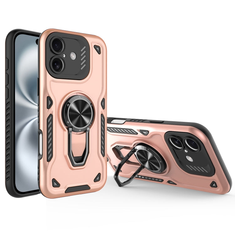 Metal Rotating Bracket TPU + PC Magnetic Phone Case, For iPhone 16 Plus