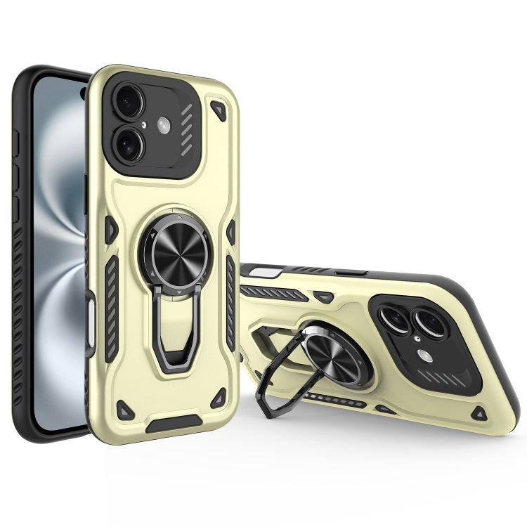 Metal Rotating Bracket TPU + PC Magnetic Phone Case, For iPhone 16 Plus