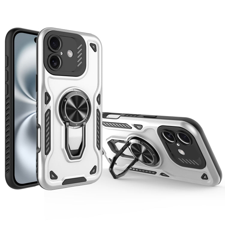 Metal Rotating Bracket TPU + PC Magnetic Phone Case, For iPhone 16 Plus