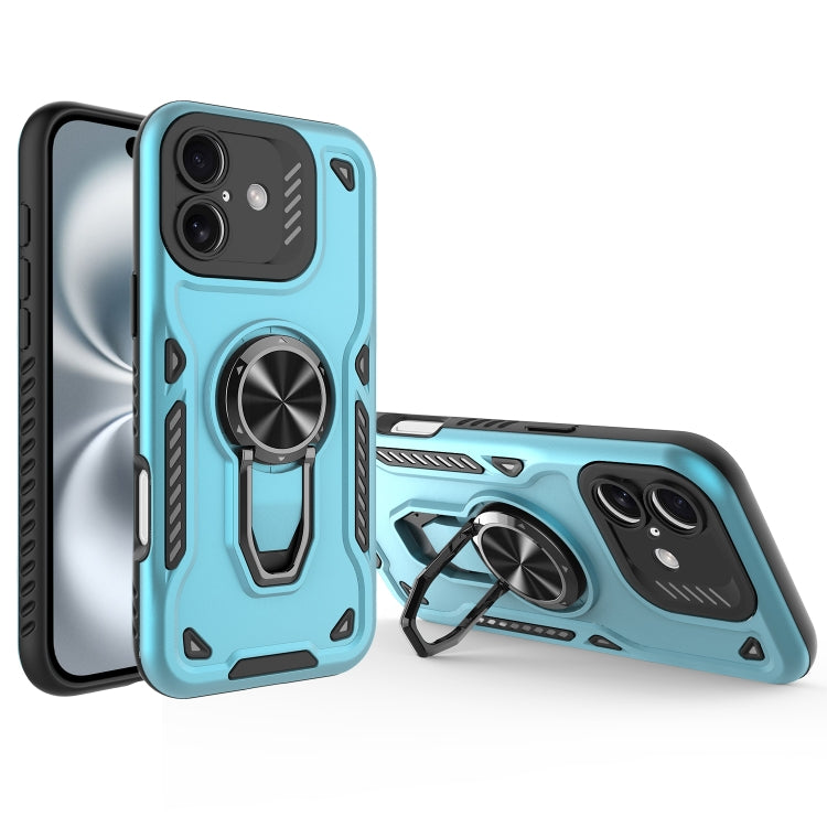 Metal Rotating Bracket TPU + PC Magnetic Phone Case, For iPhone 16 Plus