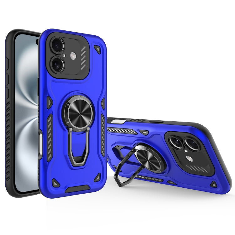 Metal Rotating Bracket TPU + PC Magnetic Phone Case, For iPhone 16