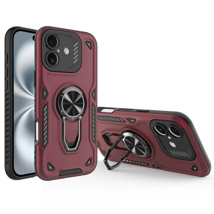 Metal Rotating Bracket TPU + PC Magnetic Phone Case, For iPhone 16