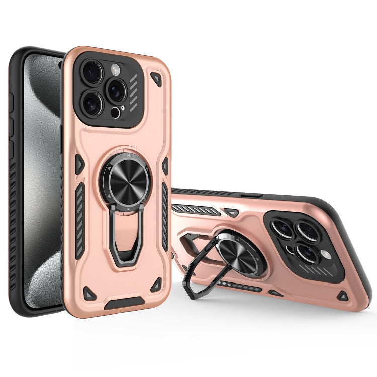 Metal Rotating Bracket TPU + PC Magnetic Phone Case, For iPhone 15 Pro Max