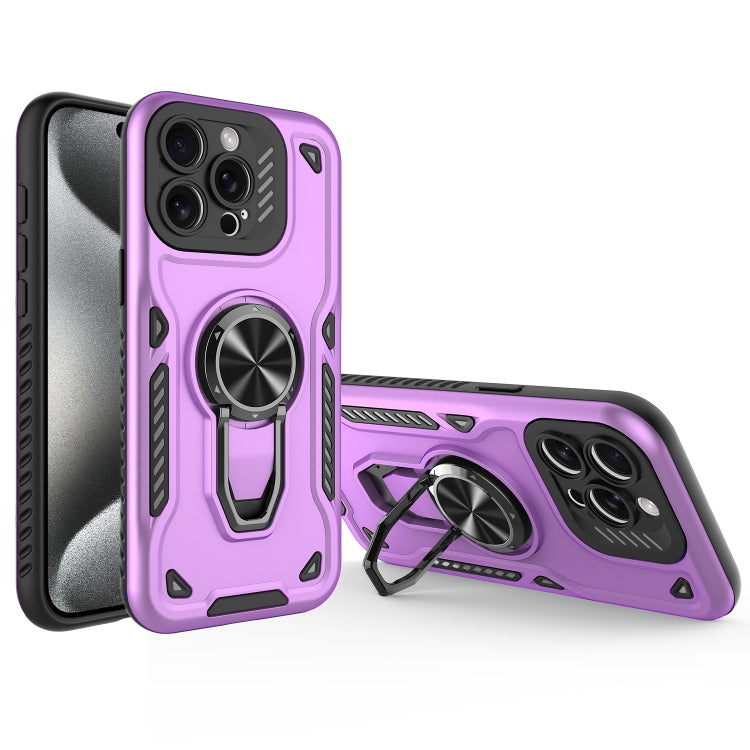 Metal Rotating Bracket TPU + PC Magnetic Phone Case, For iPhone 15 Pro Max