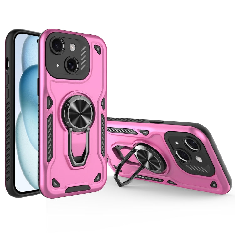 Metal Rotating Bracket TPU + PC Magnetic Phone Case, For iPhone 15 Plus