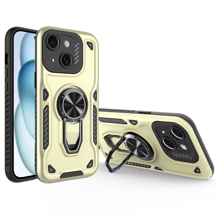 Metal Rotating Bracket TPU + PC Magnetic Phone Case, For iPhone 15 Plus