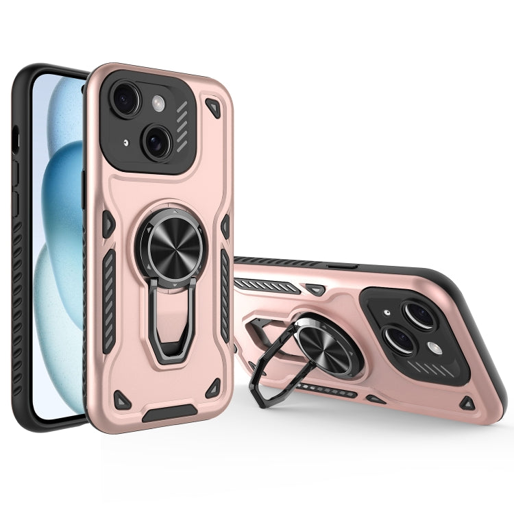 Metal Rotating Bracket TPU + PC Magnetic Phone Case, For iPhone 15 Plus