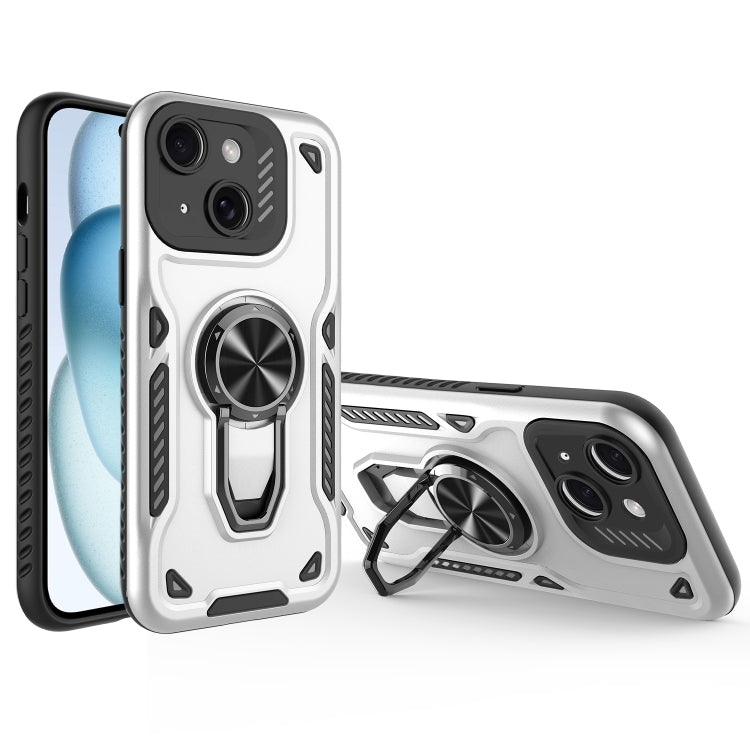 Metal Rotating Bracket TPU + PC Magnetic Phone Case, For iPhone 15 Plus