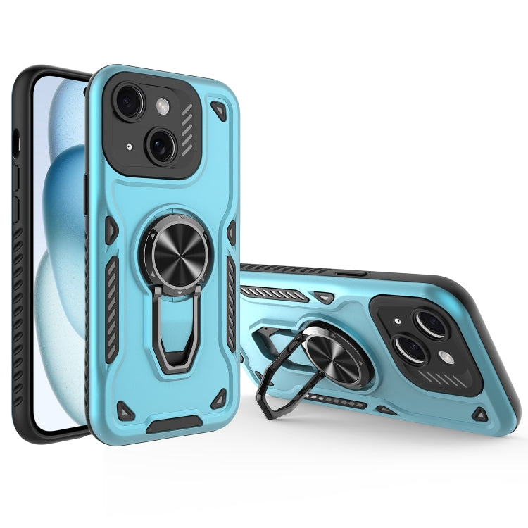 Metal Rotating Bracket TPU + PC Magnetic Phone Case, For iPhone 15 Plus