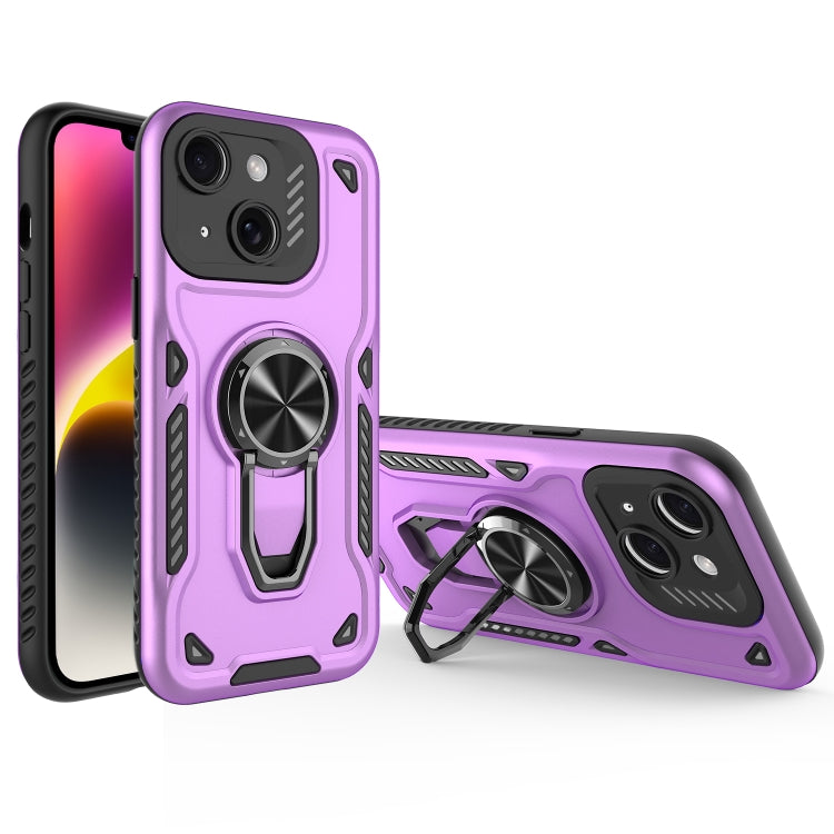 Metal Rotating Bracket TPU + PC Magnetic Phone Case, For iPhone 14 Plus