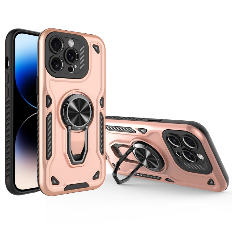 Metal Rotating Bracket TPU + PC Magnetic Phone Case, For iPhone 14 Pro