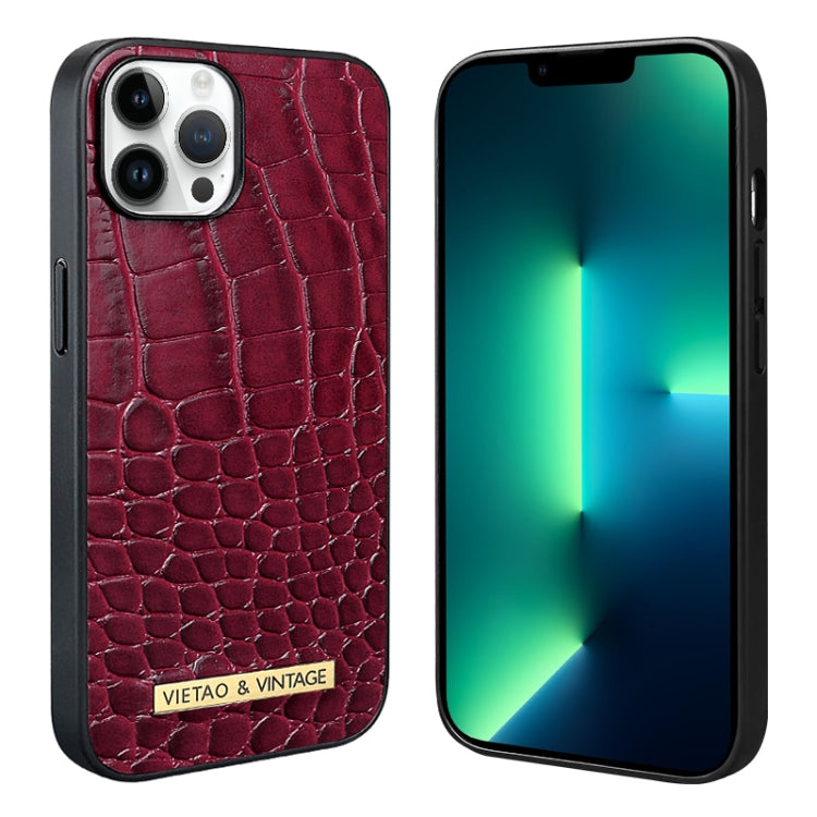 VIETAO Alligator Texture PU Phone Case, For iPhone 13 Pro Max, For iPhone 13 Pro, For iPhone 13, For iPhone 12 / 12 Pro, For iPhone 12 Pro Max, For iPhone 11 Pro Max, For iPhone 11