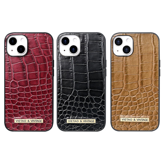 VIETAO Alligator Texture PU Phone Case, For iPhone 16 Pro Max, For iPhone 16 Pro, For iPhone 16, For iPhone 15 Pro Max, For iPhone 15 Pro, For iPhone 15, For iPhone 14 Plus, For iPhone 14, For iPhone 14 Pro, For iPhone 14 Pro Max