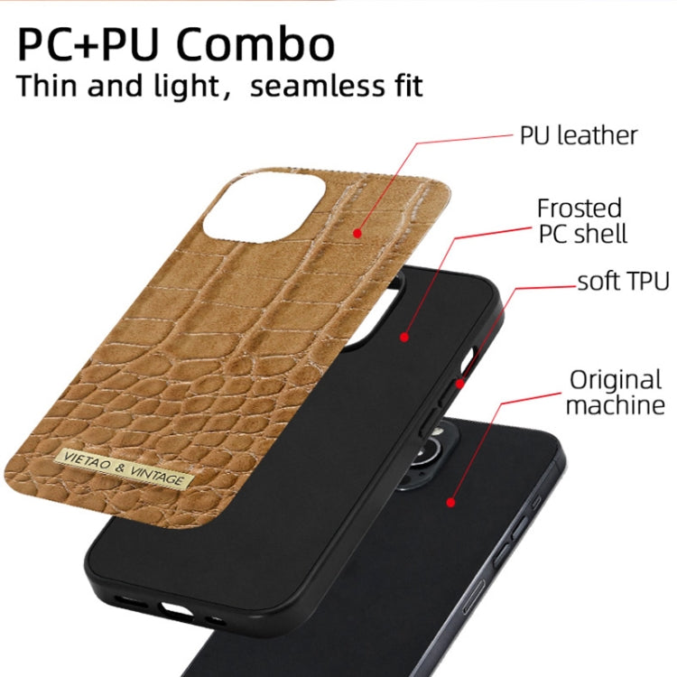 VIETAO Alligator Texture PU Phone Case, For iPhone 13 Pro Max, For iPhone 13 Pro, For iPhone 13, For iPhone 12 / 12 Pro, For iPhone 12 Pro Max, For iPhone 11 Pro Max, For iPhone 11