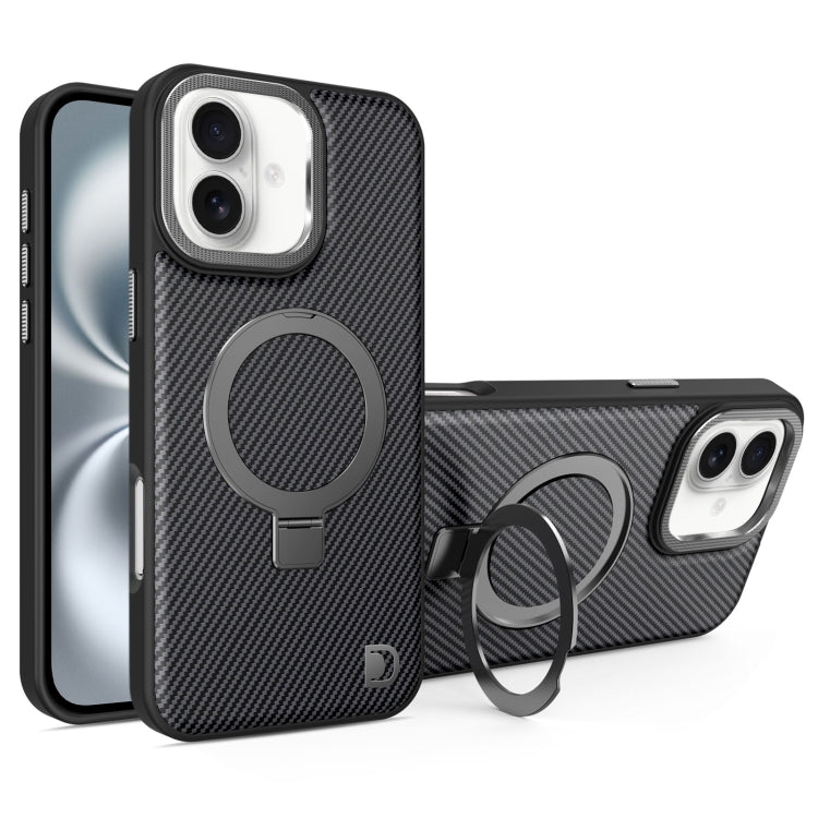 Carbon Fiber MagSafe Holder Phone Case, For iPhone 16 Pro Max, For iPhone 16 Pro, For iPhone 16 Plus, For iPhone 16