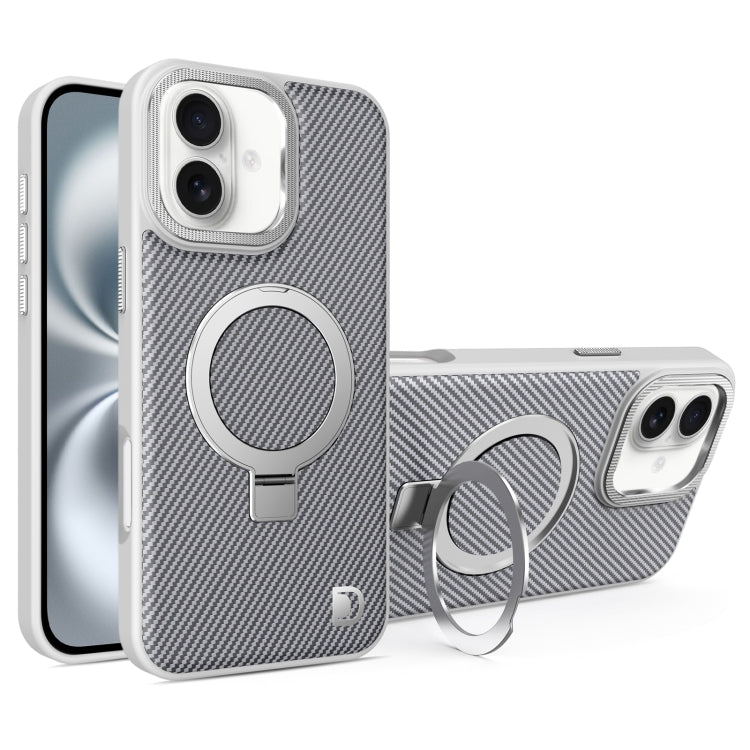 Carbon Fiber MagSafe Holder Phone Case, For iPhone 16 Pro Max, For iPhone 16 Pro, For iPhone 16 Plus, For iPhone 16