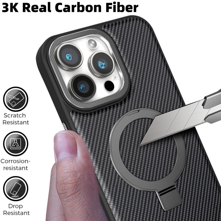 Carbon Fiber MagSafe Holder Phone Case, For iPhone 16 Pro Max, For iPhone 16 Pro, For iPhone 16 Plus, For iPhone 16