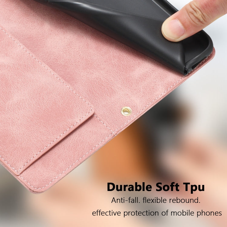 Tulips Embossed Leather Phone Case with Lanyard, For iPhone 15 Pro Max, For iPhone 15 Pro, For iPhone 15 Plus, For iPhone 15, For iPhone 14 Plus