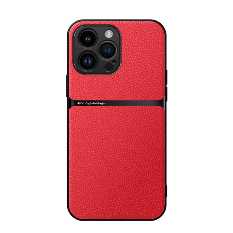 Litchi Leather Magnetic Full Coverage Shockproof Phone Case, For iPhone 16 Pro Max, For iPhone 16 Pro, For iPhone 16 Plus, For iPhone 16, For iPhone 15 Pro Max