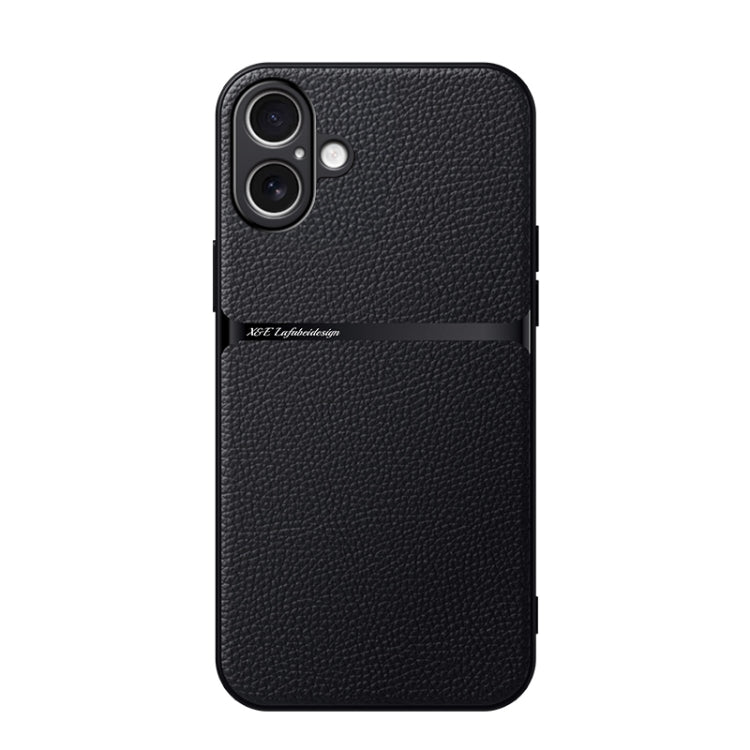 Litchi Leather Magnetic Full Coverage Shockproof Phone Case, For iPhone 16 Pro Max, For iPhone 16 Pro, For iPhone 16 Plus, For iPhone 16, For iPhone 15 Pro Max