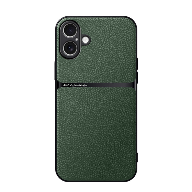 Litchi Leather Magnetic Full Coverage Shockproof Phone Case, For iPhone 16 Pro Max, For iPhone 16 Pro, For iPhone 16 Plus, For iPhone 16, For iPhone 15 Pro Max