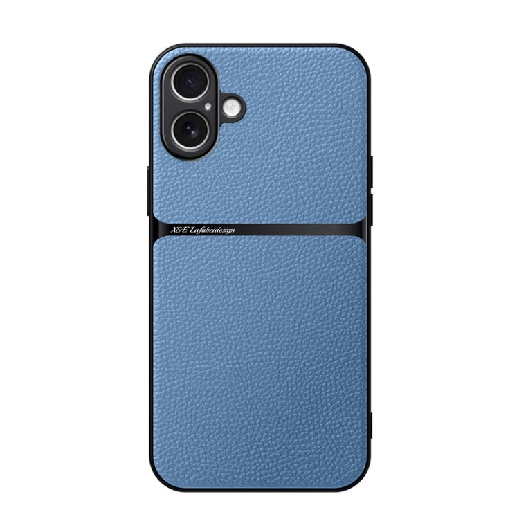 Litchi Leather Magnetic Full Coverage Shockproof Phone Case, For iPhone 16 Pro Max, For iPhone 16 Pro, For iPhone 16 Plus, For iPhone 16, For iPhone 15 Pro Max