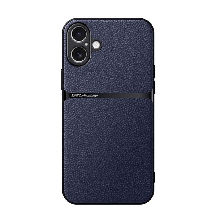 Litchi Leather Magnetic Full Coverage Shockproof Phone Case, For iPhone 16 Pro Max, For iPhone 16 Pro, For iPhone 16 Plus, For iPhone 16, For iPhone 15 Pro Max