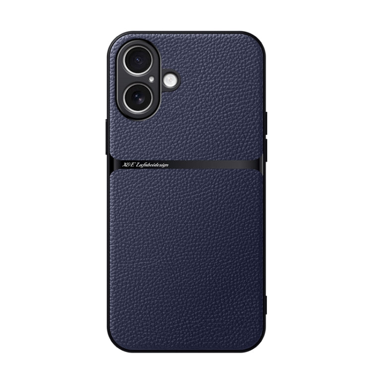 Litchi Leather Magnetic Full Coverage Shockproof Phone Case, For iPhone 16 Pro Max, For iPhone 16 Pro, For iPhone 16 Plus, For iPhone 16, For iPhone 15 Pro Max