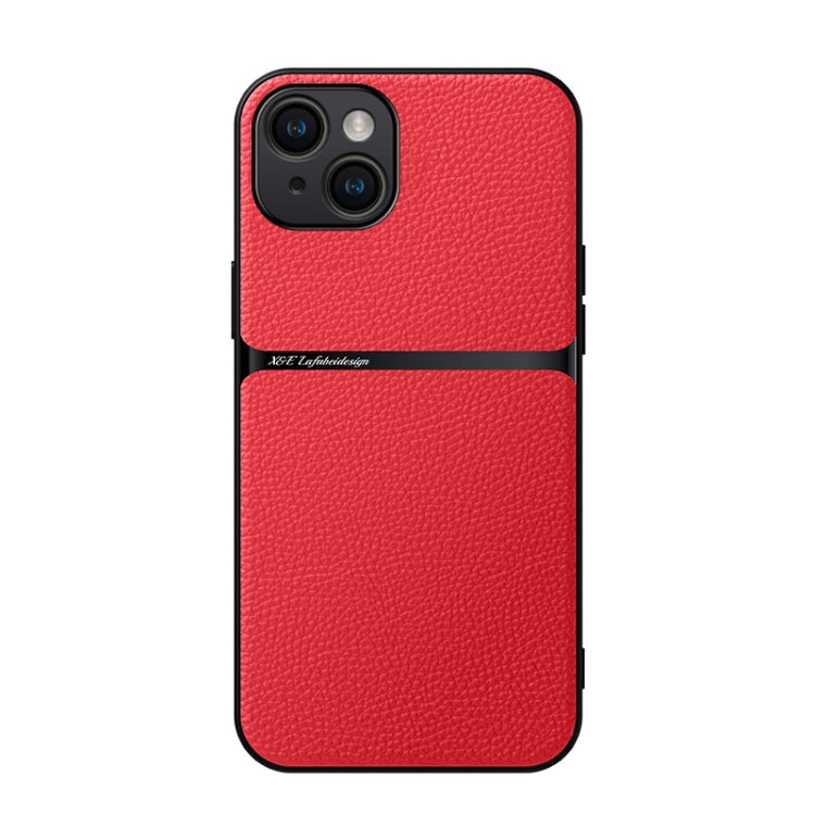 Litchi Leather Magnetic Full Coverage Shockproof Phone Case, For iPhone 15 Pro, For iPhone 15 Plus, For iPhone 15, For iPhone 14 Plus, For iPhone 14