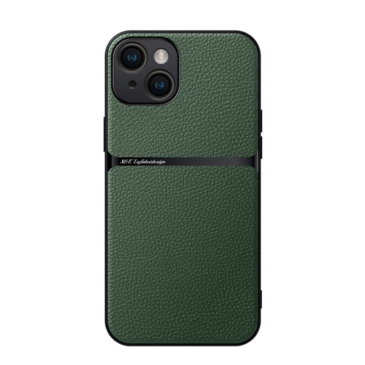 Litchi Leather Magnetic Full Coverage Shockproof Phone Case, For iPhone 15 Pro, For iPhone 15 Plus, For iPhone 15, For iPhone 14 Plus, For iPhone 14