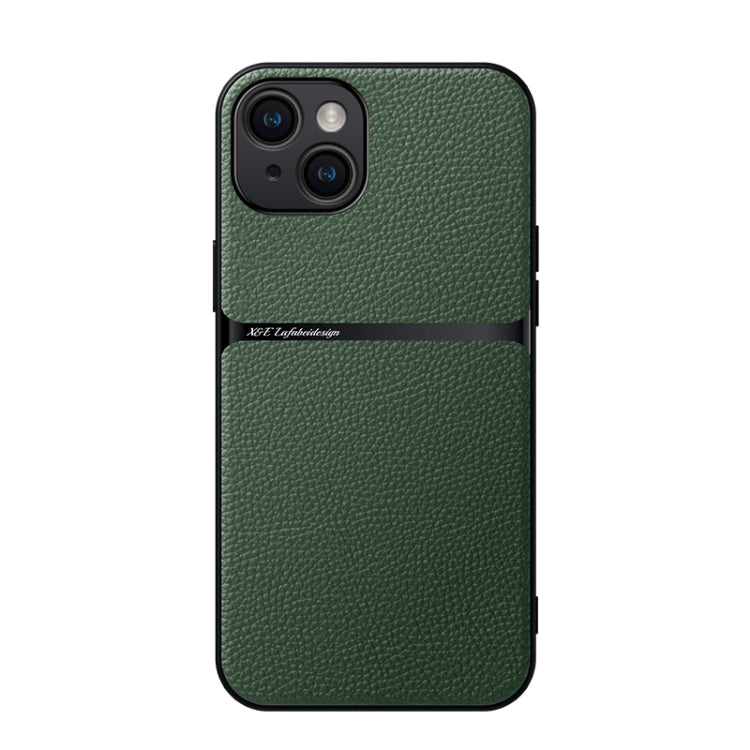 Litchi Leather Magnetic Full Coverage Shockproof Phone Case, For iPhone 15 Pro, For iPhone 15 Plus, For iPhone 15, For iPhone 14 Plus, For iPhone 14