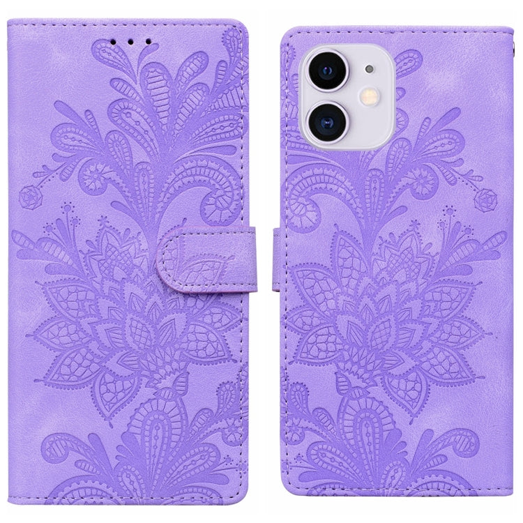 Lace Floral Embossed Magnetic Buckle PU Phone Case With Wrist Strap, For iPhone 11, For iPhone 11 Pro, For iPhone X / XS, For iPhone XR, For iPhone XS Max, For iPhone 6 Plus / 7 Plus / 8 Plus