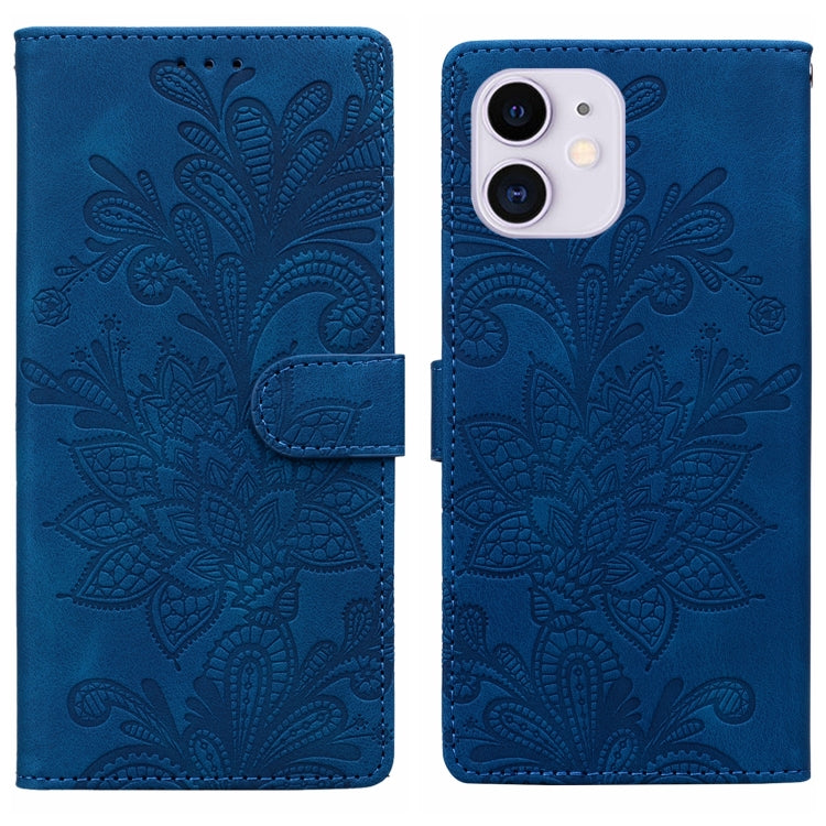 Lace Floral Embossed Magnetic Buckle PU Phone Case With Wrist Strap, For iPhone 11, For iPhone 11 Pro, For iPhone X / XS, For iPhone XR, For iPhone XS Max, For iPhone 6 Plus / 7 Plus / 8 Plus