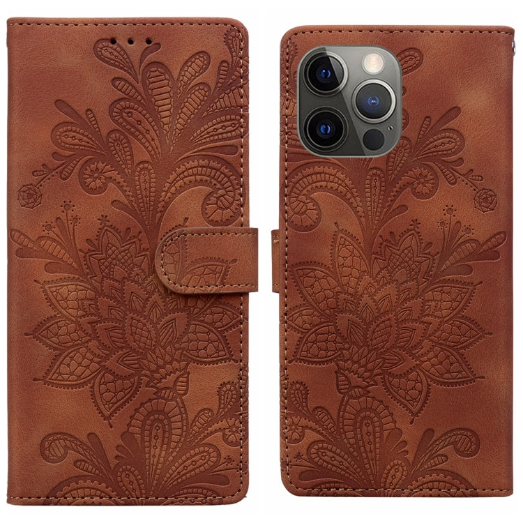 Lace Floral Embossed Magnetic Buckle PU Phone Case With Wrist Strap, For iPhone 11, For iPhone 11 Pro, For iPhone X / XS, For iPhone XR, For iPhone XS Max, For iPhone 6 Plus / 7 Plus / 8 Plus