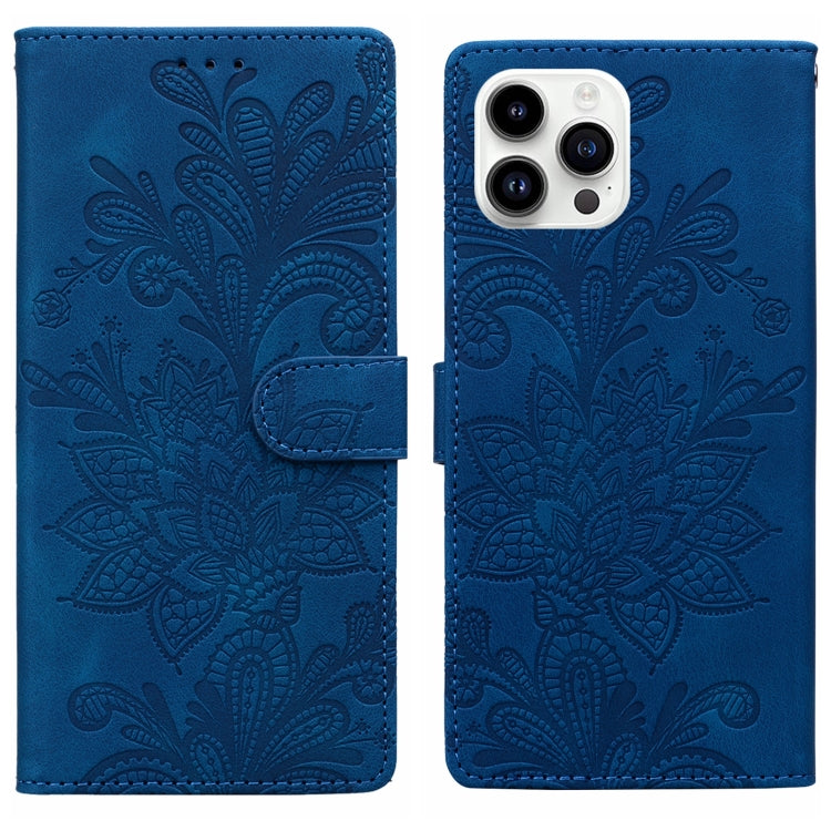 Lace Floral Embossed Magnetic Buckle PU Phone Case With Wrist Strap, For iPhone 14 Plus / 15 Plus, For iPhone 15, For iPhone 13 / 14, For iPhone 14 Pro, For iPhone 14 Pro Max, For iPhone 6 / 7 / SE 2022