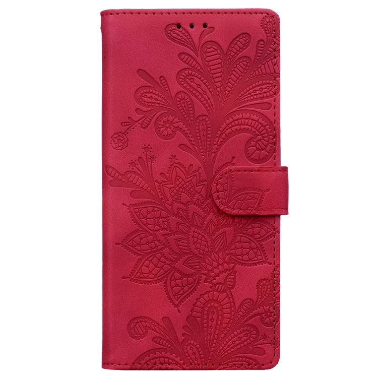 Lace Floral Embossed Magnetic Buckle PU Phone Case With Wrist Strap, For iPhone 16 Pro Max, For iPhone 16 Pro, For iPhone 16 Plus, For iPhone 16, For iPhone 15 Pro Max, For iPhone 15 Pro