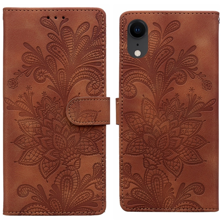 Lace Floral Embossed Magnetic Buckle PU Phone Case With Wrist Strap, For iPhone 11, For iPhone 11 Pro, For iPhone X / XS, For iPhone XR, For iPhone XS Max, For iPhone 6 Plus / 7 Plus / 8 Plus