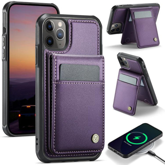 JEEHOOD J06 British Style RFID MagSafe Card Bag PU Phone Case, For iPhone 11 Pro Max, For iPhone 11, For iPhone 11 Pro, For iPhone X / XS, For iPhone XS Max, For iPhone 8 Plus / 7 Plus