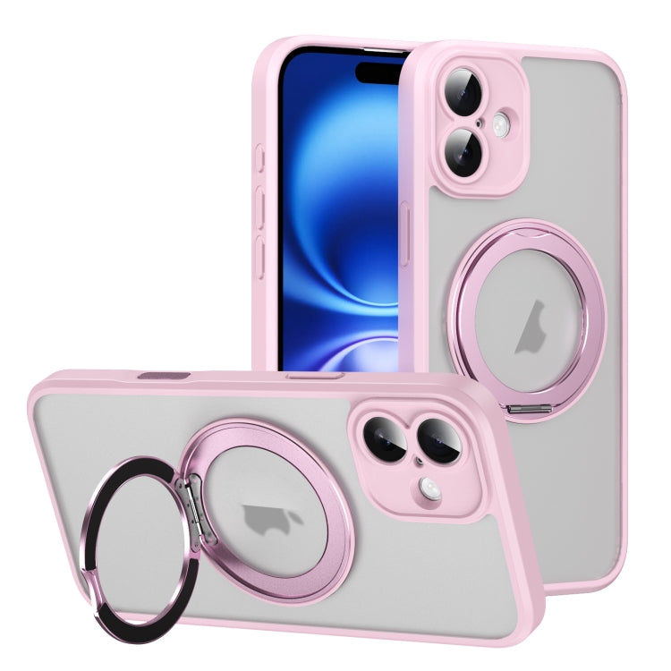 Translucent Frosted MagSafe Rotating Holder Phone Case with AI Button, For iPhone 16 Pro Max, For iPhone 16 Pro, For iPhone 16 Plus, For iPhone 16