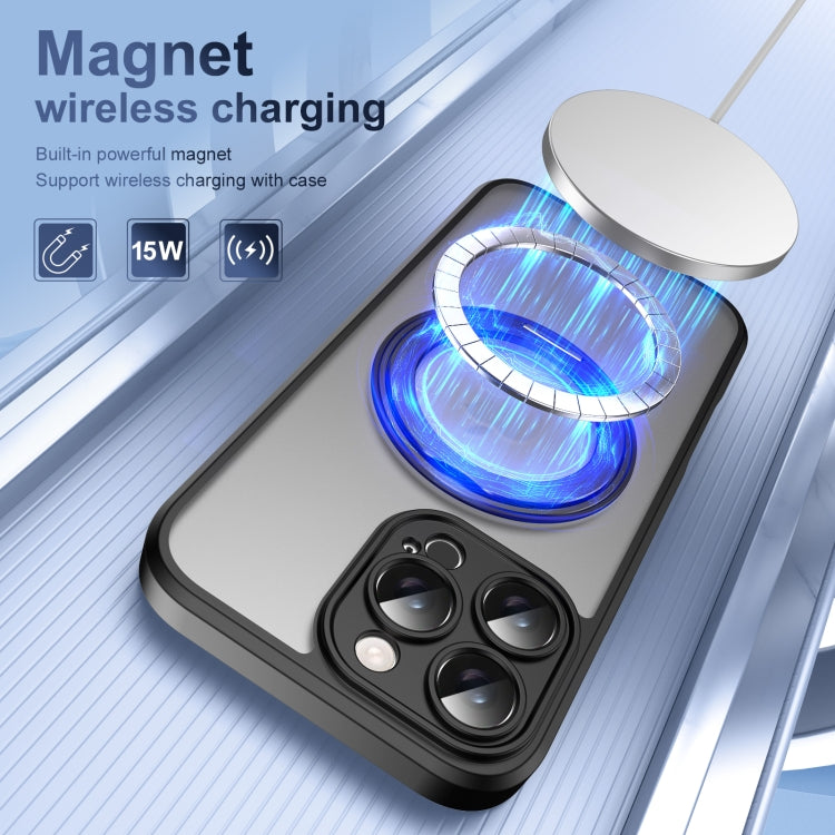 Translucent Frosted MagSafe Rotating Holder Phone Case with AI Button, For iPhone 16 Pro Max, For iPhone 16 Pro, For iPhone 16 Plus, For iPhone 16