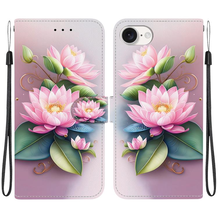 Crystal Texture Colored Drawing Leather Phone Case, iPhone 16e