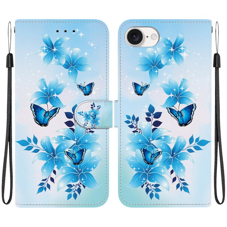 Crystal Texture Colored Drawing Leather Phone Case, iPhone 16e